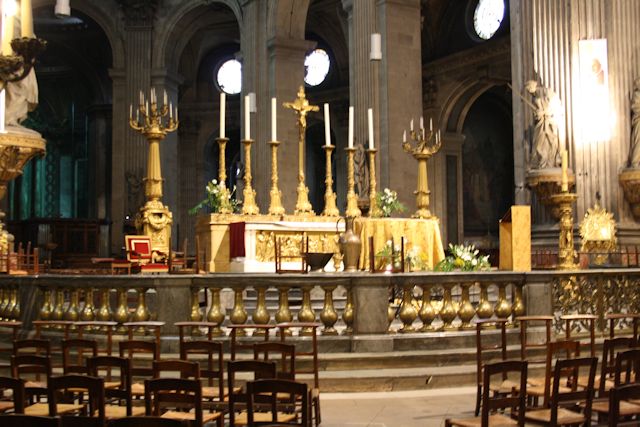 Inside the Church of Saint Sulpice